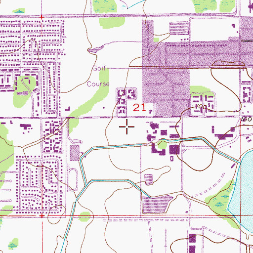 Topographic Map of Westridge Middle School, FL