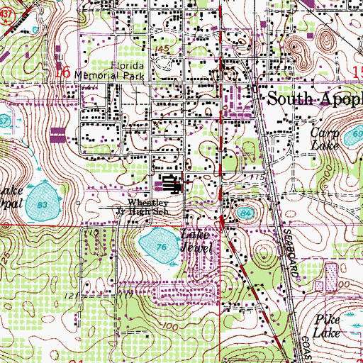 Topographic Map of Wheatley Elementary School, FL
