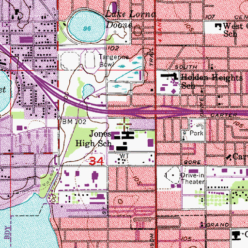 Topographic Map of Workforce Education Learning Center, FL