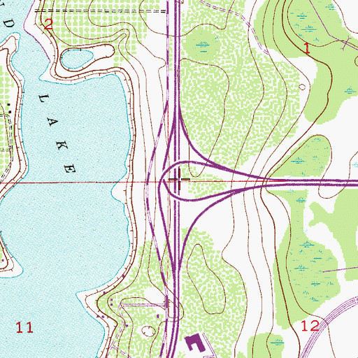 Topographic Map of Interchange 72, FL