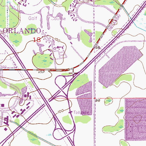 Topographic Map of Interchange 77, FL