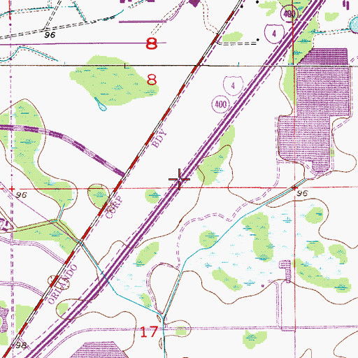 Topographic Map of Interchange 78, FL