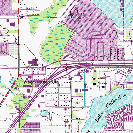 Topographic Map of Interchange 79, FL