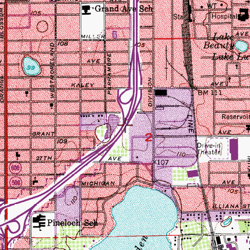 Topographic Map of Interchange 81B, FL