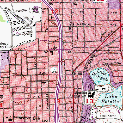 Topographic Map of Interchange 86, FL