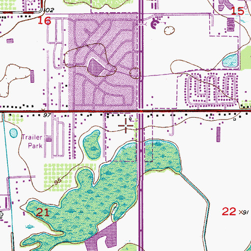 Topographic Map of Airport Buisness Center, FL