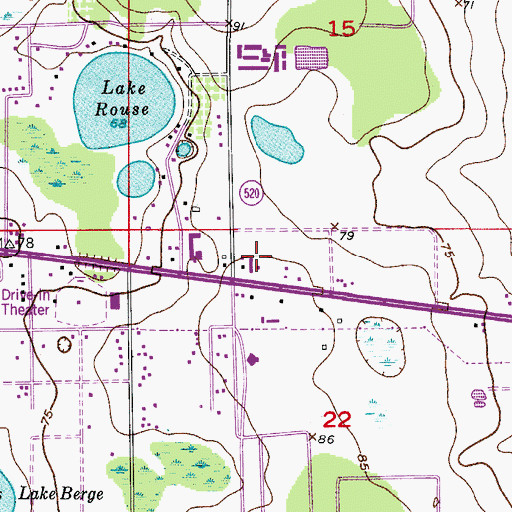 Topographic Map of Alafaya Commons Shopping Center, FL