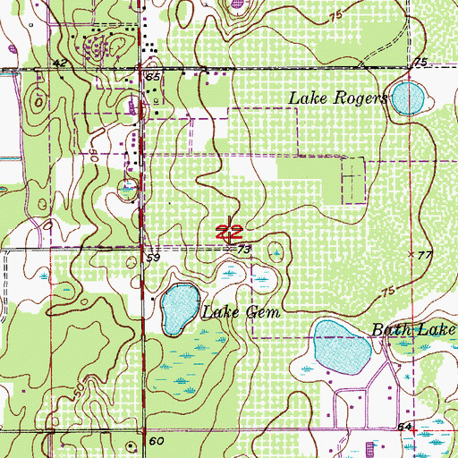 Topographic Map of Alafaya Square Shopping Center, FL