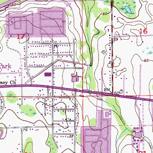 Topographic Map of Alamo Shopping Center, FL
