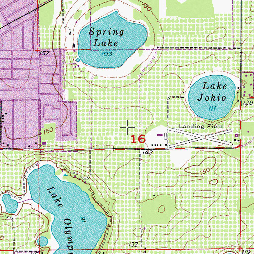 Topographic Map of Albertsons Shopping Center, FL