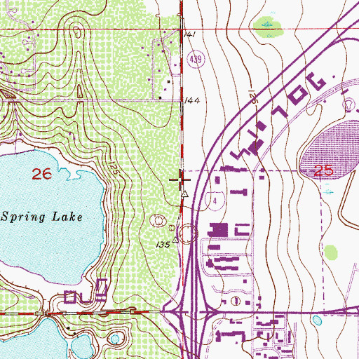 Topographic Map of Bayhill Plaza Shopping Center, FL