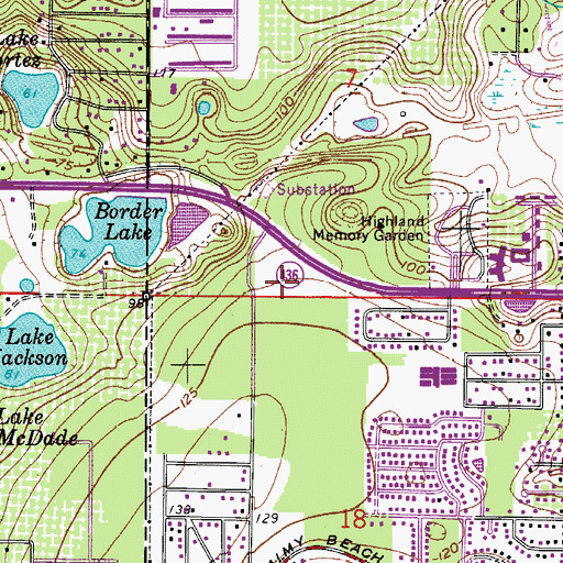Topographic Map of Bear Lake Village Shopping Center, FL