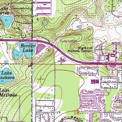 Topographic Map of Bear Lake Village Shopping Center, FL