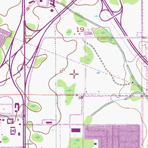 Topographic Map of Belz Designer Outlet Center Shopping Center, FL