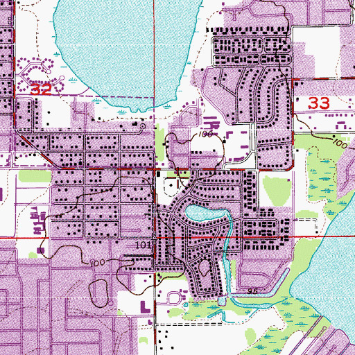 Topographic Map of Bruton Village Shopping Center, FL