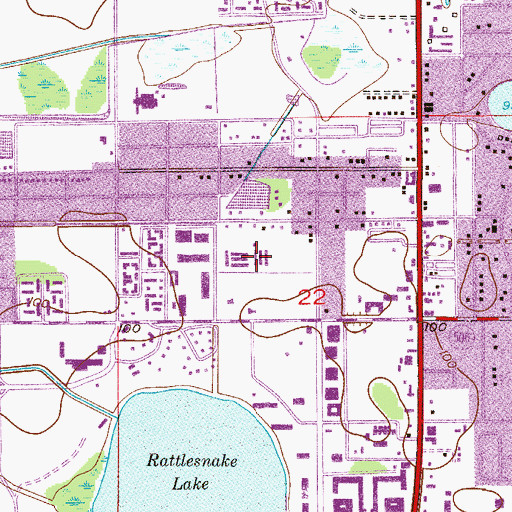 Topographic Map of Central Park Plaza Shopping Center, FL