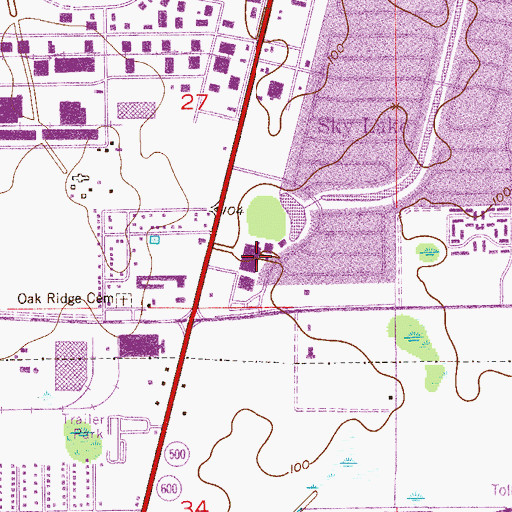 Topographic Map of Central Plaza Shopping Center, FL