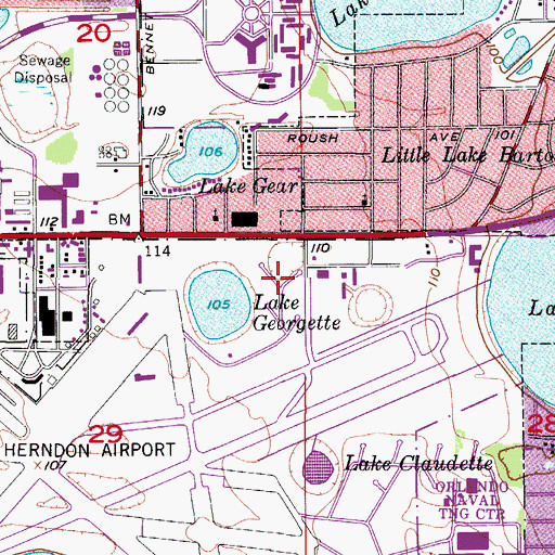 Topographic Map of Colonial Promenade Shopping Center, FL