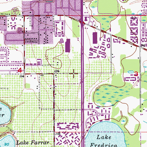Topographic Map of Conway Shopping Center, FL