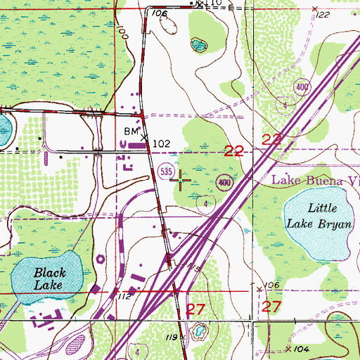 Topographic Map of Crossroads Shopping Center, FL