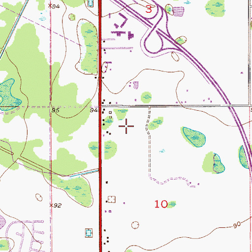 Topographic Map of Cypress Park Plaza Shopping Center, FL