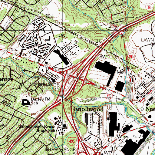 Topographic Map of Interchange 11, DE