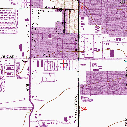 Topographic Map of Country Cousins Mobile Mecca, AZ