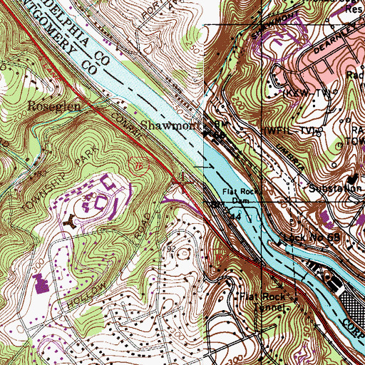 Topographic Map of Interchange 337, PA