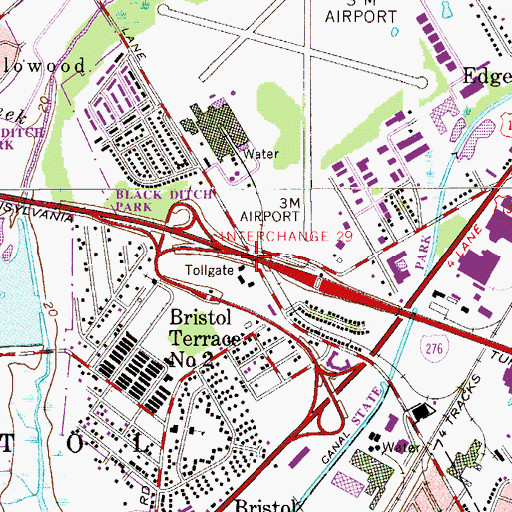 Topographic Map of Interchange 359, PA