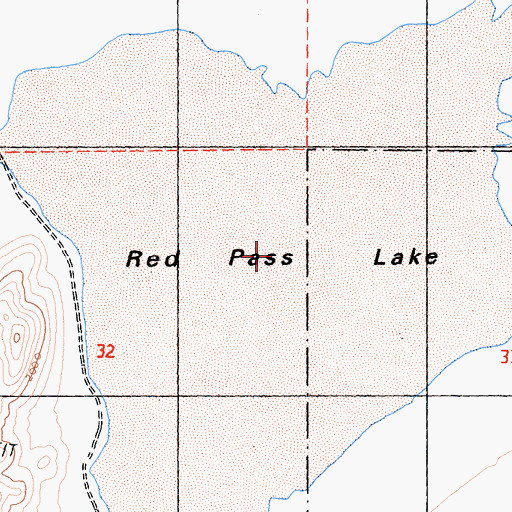 Topographic Map of Red Pass Lake, CA