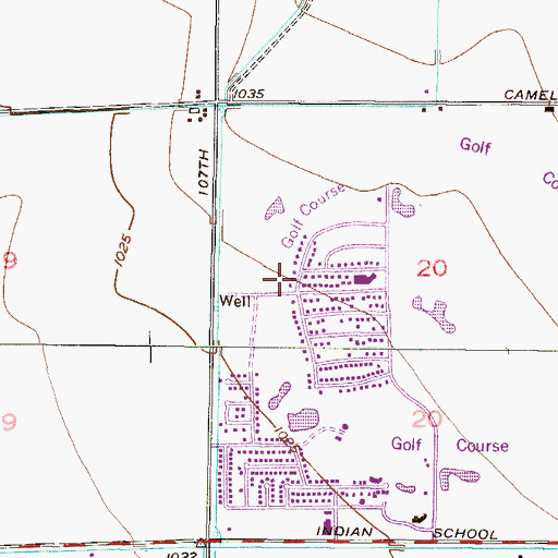 Topographic Map of Country Greens at Villa de Paz, AZ