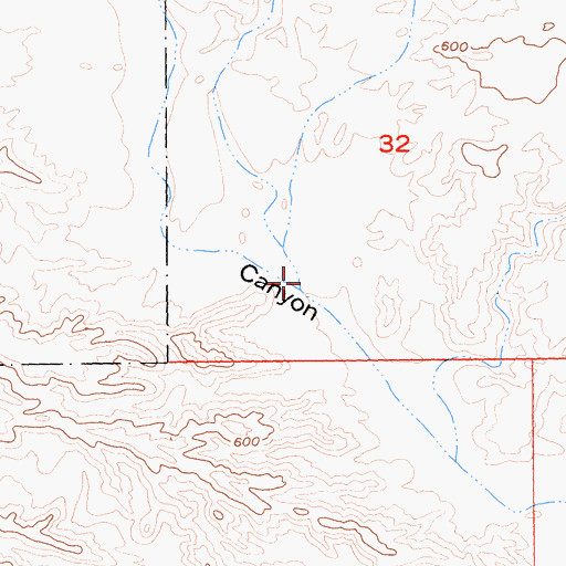 Topographic Map of Red Rock Canyon, CA