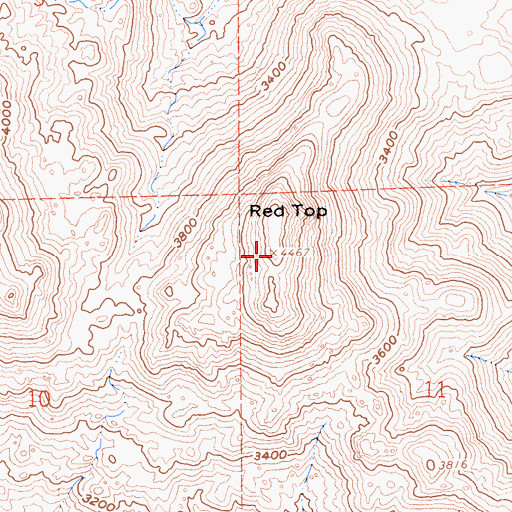 Topographic Map of Red Top, CA