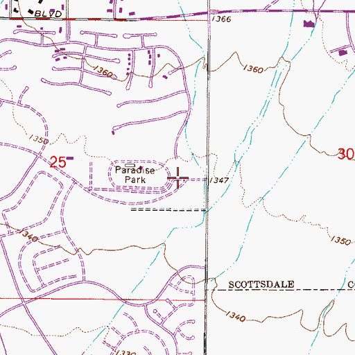 Topographic Map of Country Horizons, AZ