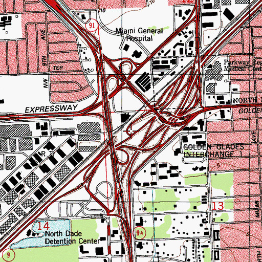 Topographic Map of interchange 12C, FL