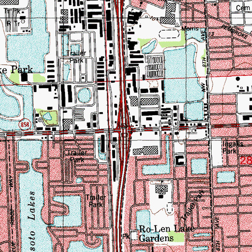 Topographic Map of Interchange 18, FL