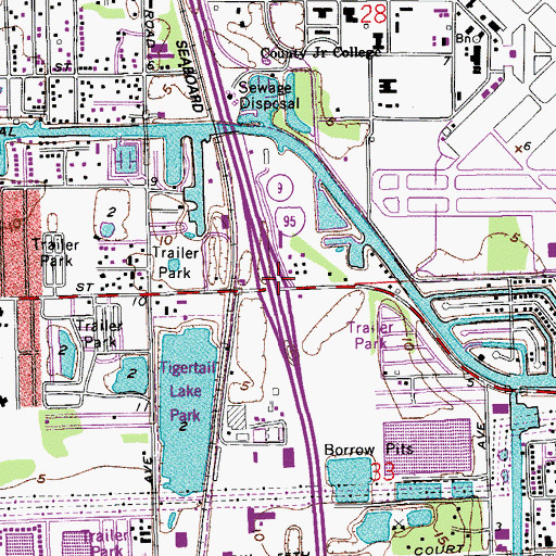 Topographic Map of Interchange 23, FL