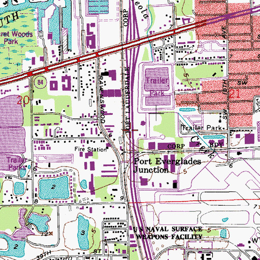 Topographic Map of Interchange 24, FL