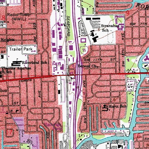 Topographic Map of Interchange 26, FL