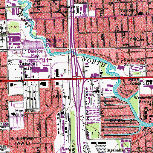 Topographic Map of Interchange 27, FL
