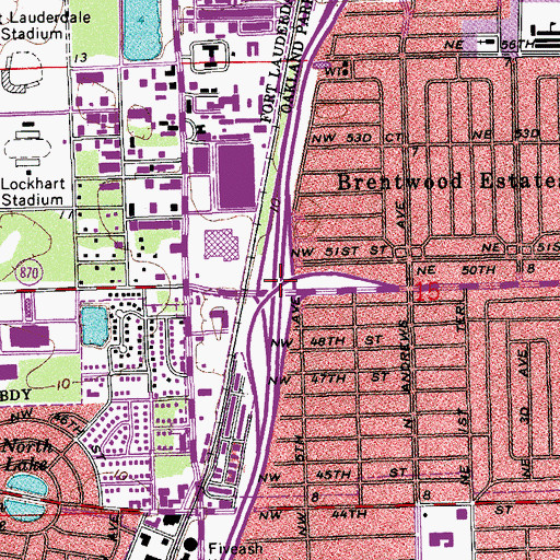 Topographic Map of Interchange 32, FL