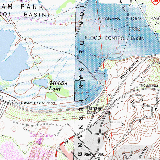 Topographic Map of Redwing Lake, CA