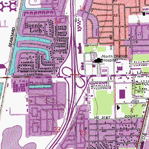 Topographic Map of Interchange 39, FL