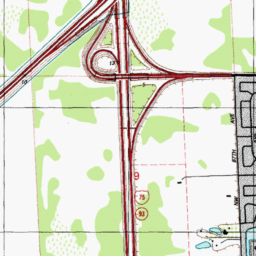 Topographic Map of Interchange 4, FL