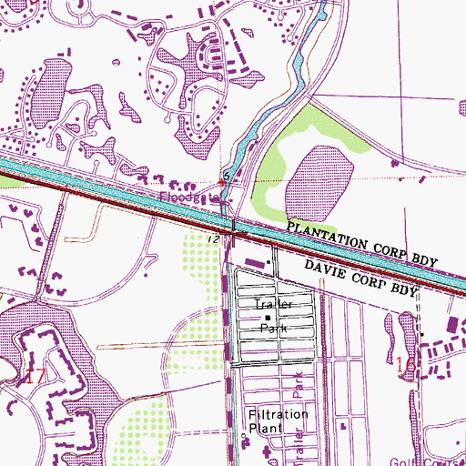Topographic Map of Interchange 4, FL