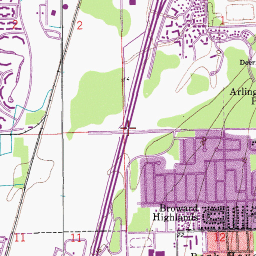 Topographic Map of Interchange 41, FL