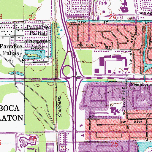 Topographic Map of Interchange 44, FL