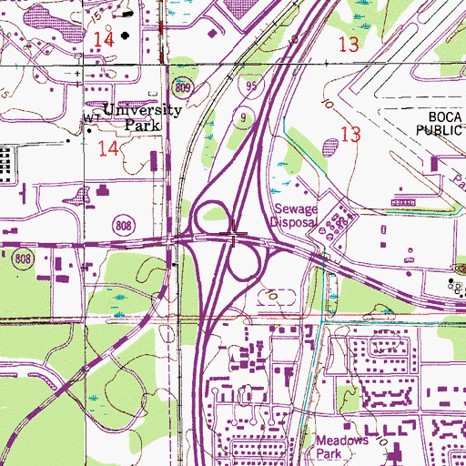 Topographic Map of Interchange 45, FL