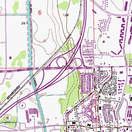 Topographic Map of Interchange 48A and 48B, FL