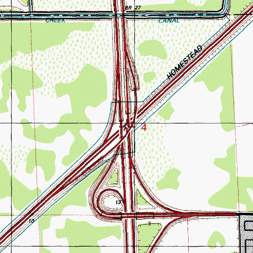 Topographic Map of Interchange 5, FL